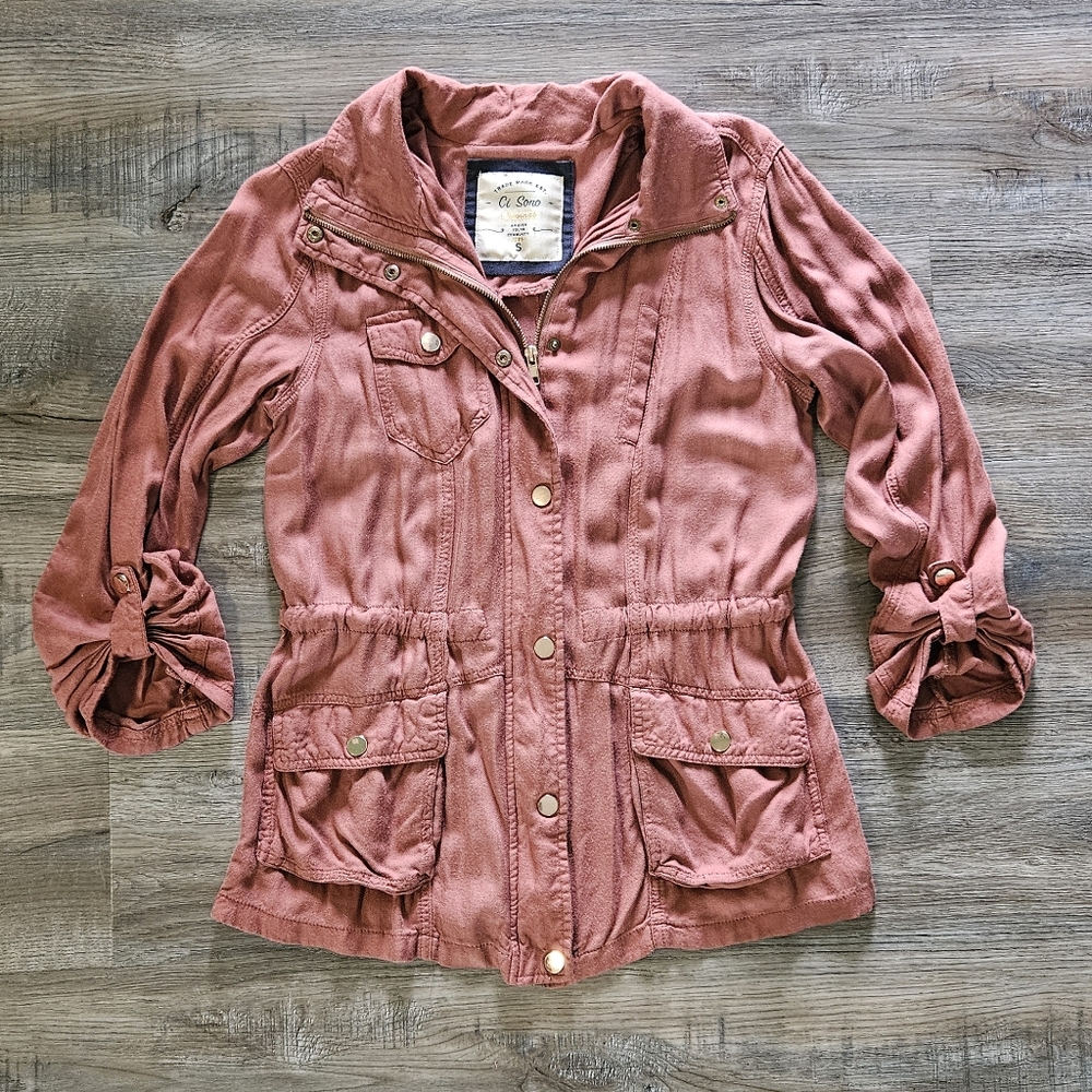 Ciâ Sono Women's Dusty Rose Utility Jacket